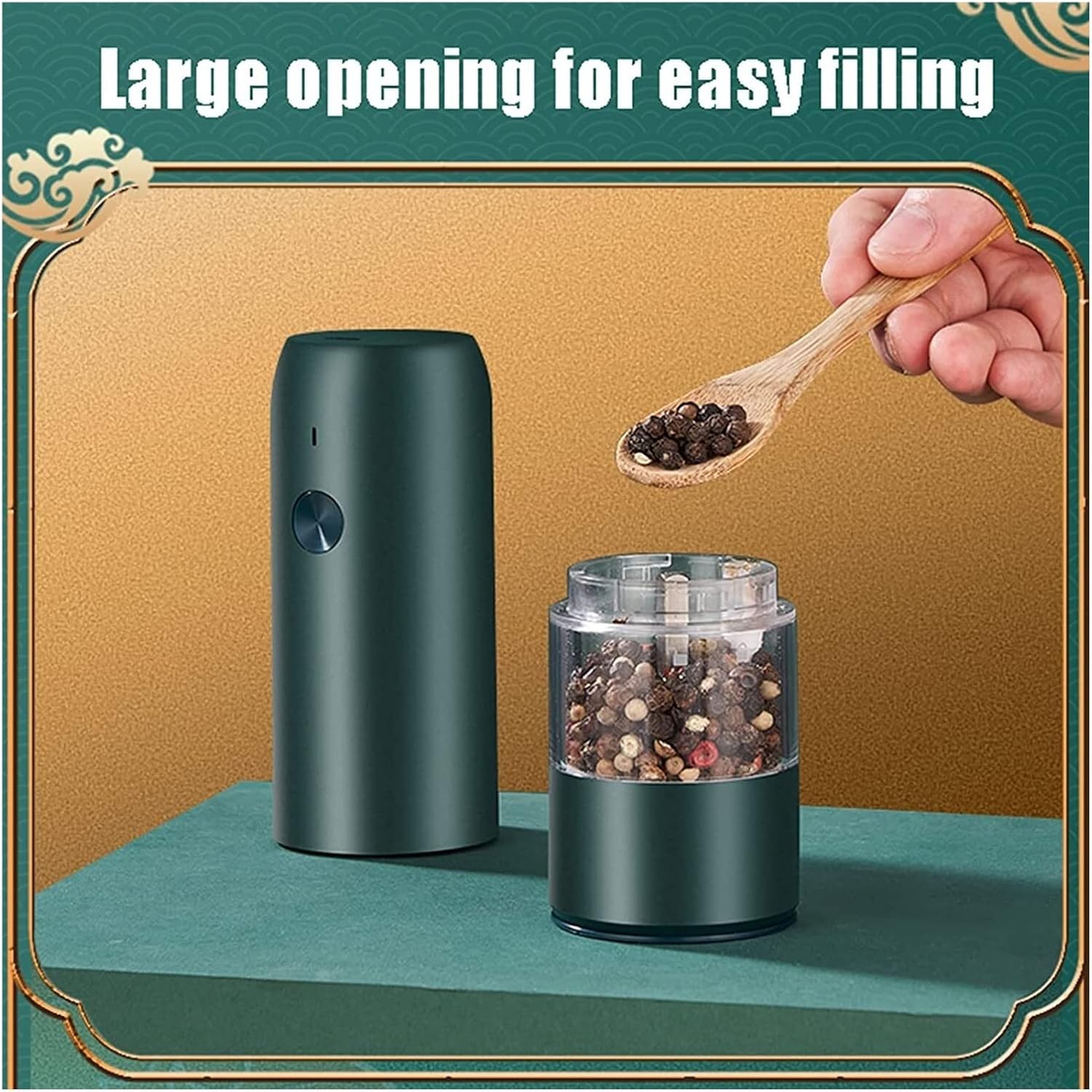 INKTUS Rechargeable USB Electric Pepper and Salt Grinder Set
