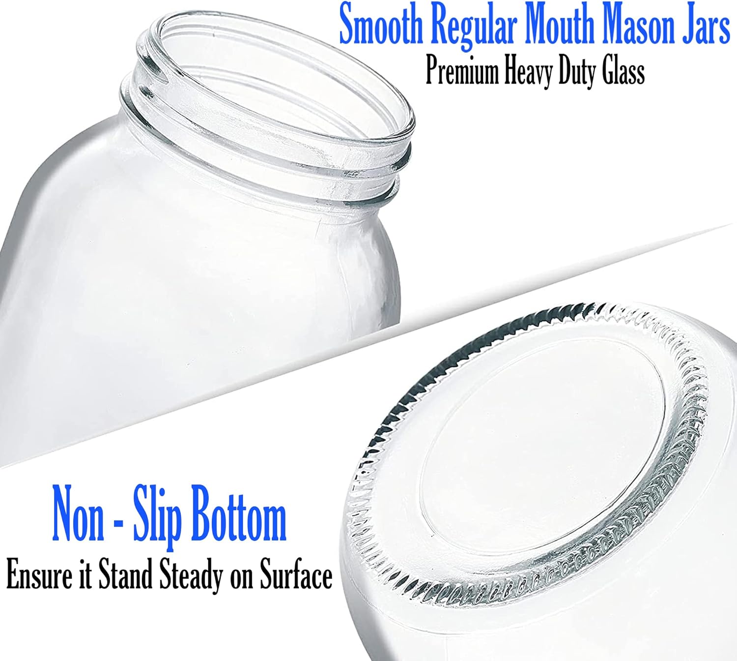 MEM WORLDSHOP 8 oz Regular Mouth Mason Jars 6 Pack