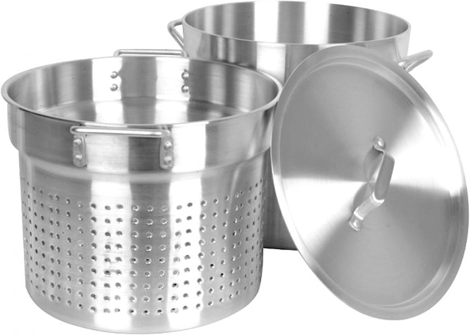 TrueCraftware 20 Qt Aluminum Pasta Cooker 3-Piece Set