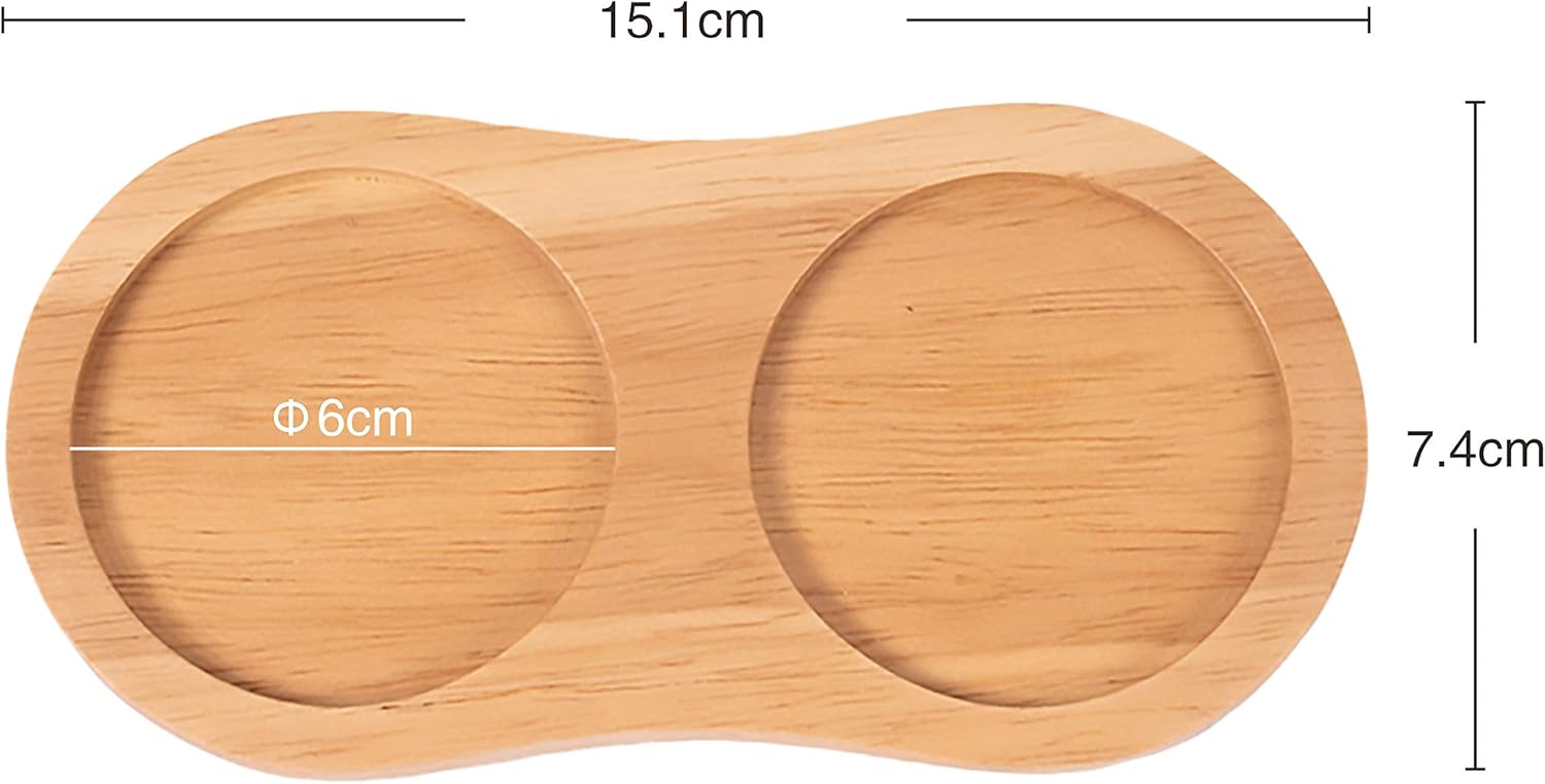 Salt and Pepper Mill Tray - Rubber Wood 6 cm Inner Diameter