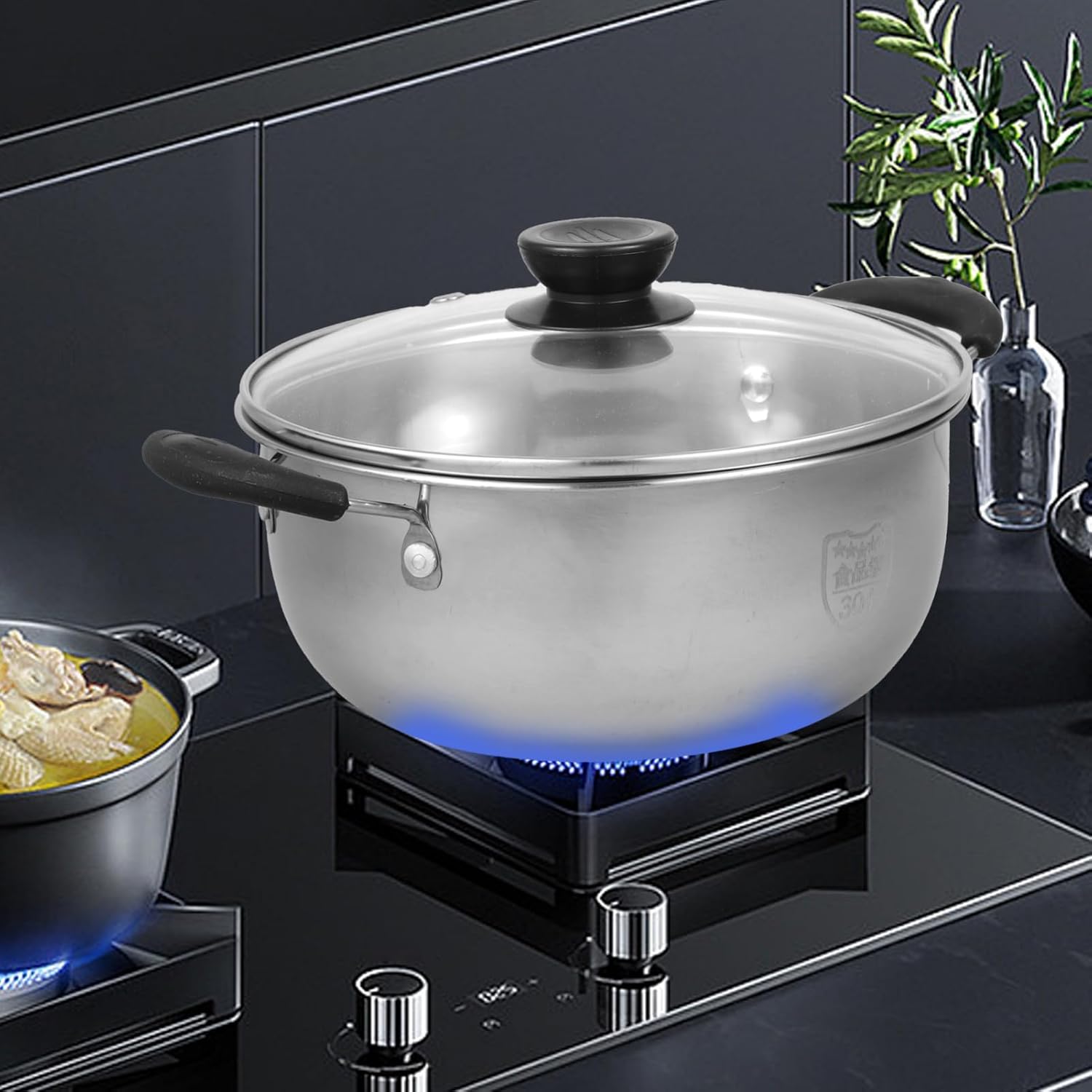 Zerodeko Stainless Steel Steamer Pot with Lid for Induction