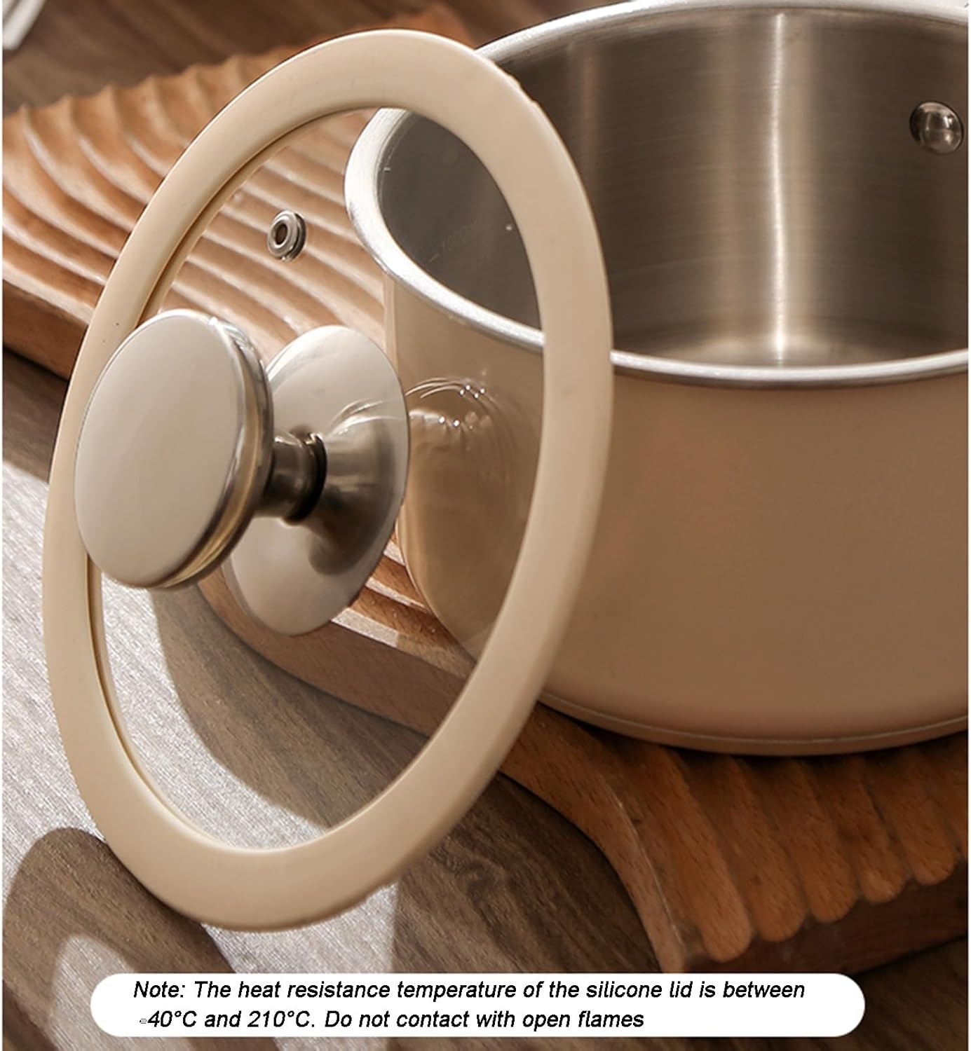 Nonstick Stock Pot with Tempered Glass Lid 304 Stainless Steel and Ceramic Coating