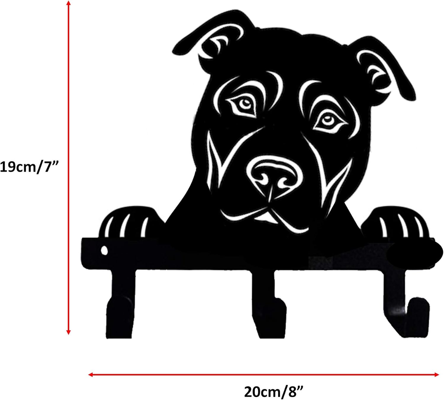 Fit Frenchie Pit Bull Rescue Dog Shape Hook