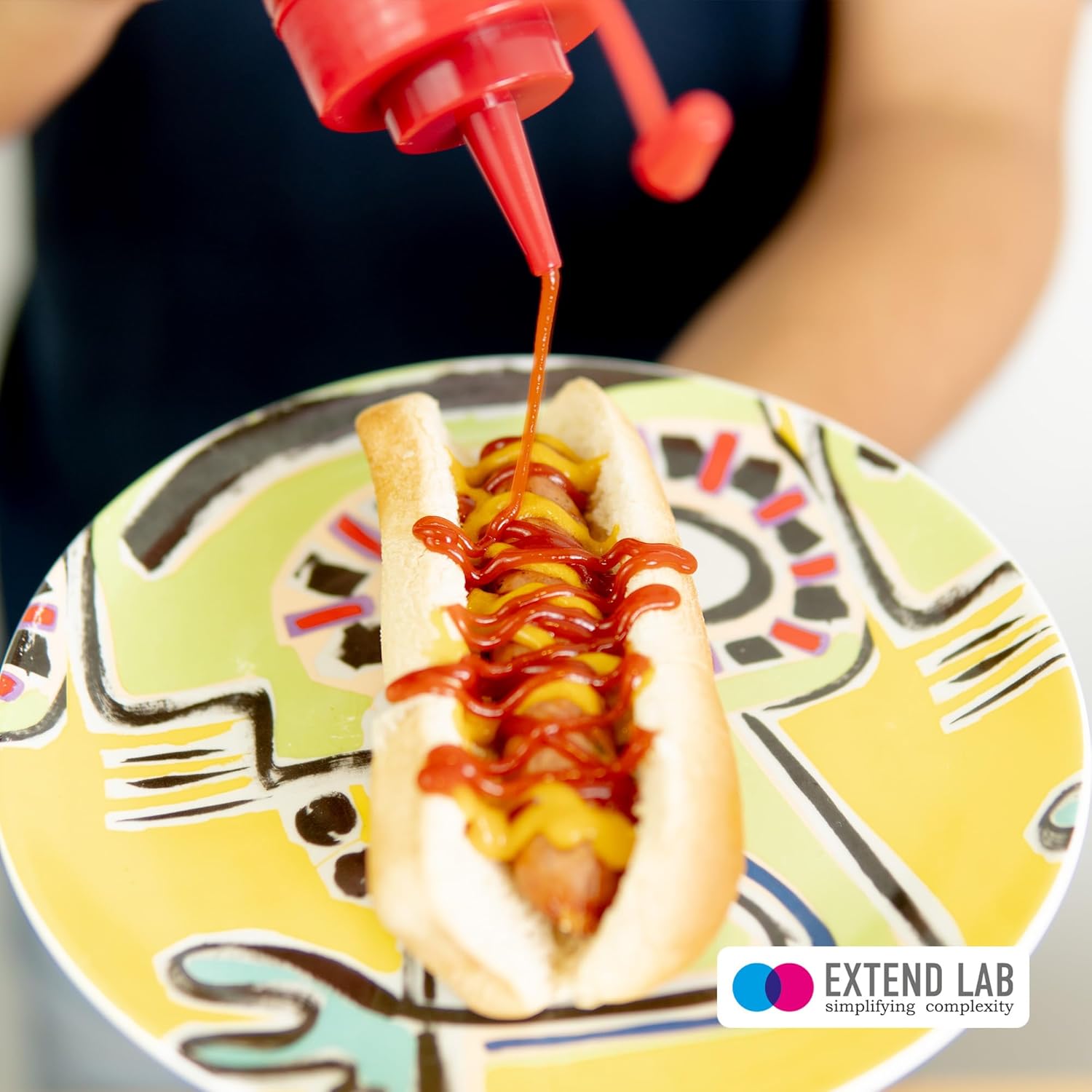 EXTEND LAB Sauce Bottles 3 Pack - Leak Proof Condiment Dispensers