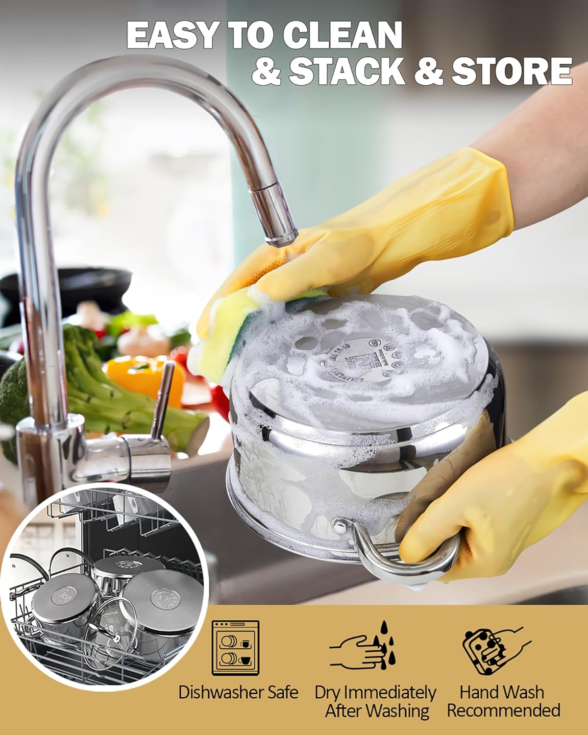 Cook N Home 8 Quart Stockpot with Tempered Glass Lid 1