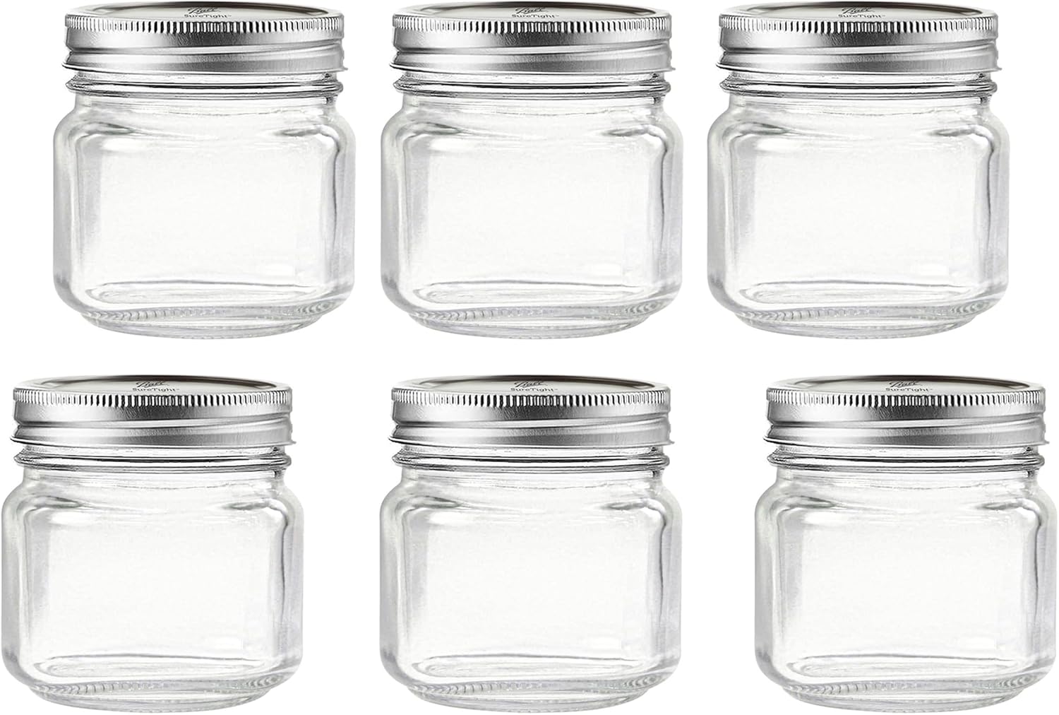 MEM WORLDSHOP 8 oz Regular Mouth Mason Jars 6 Pack