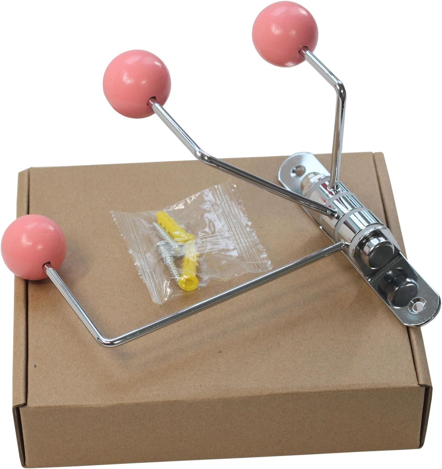ImyHok Decorative Wall Hook with Pink Wood Balls