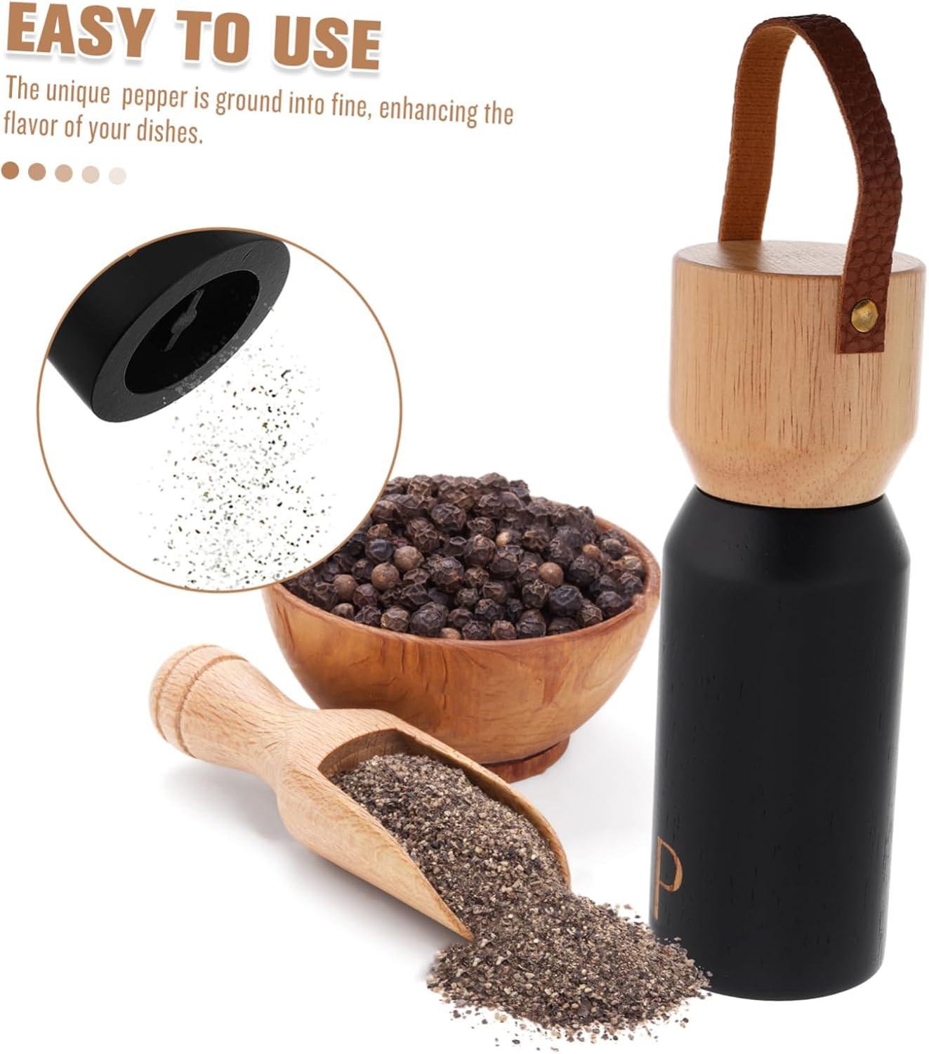 CIYODO Manual Wooden Pepper Grinder