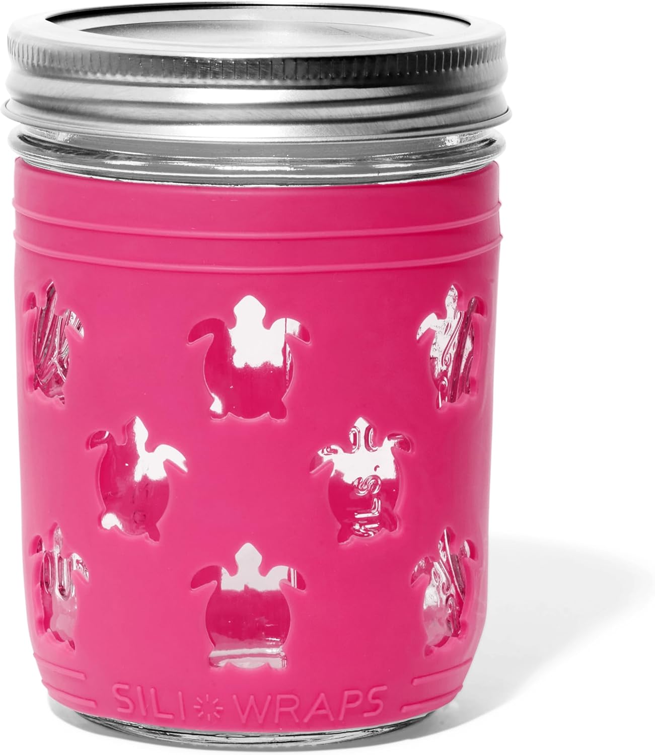Sili Wraps Mason Jar Wraps Pink Sunset Turtle Set of 4