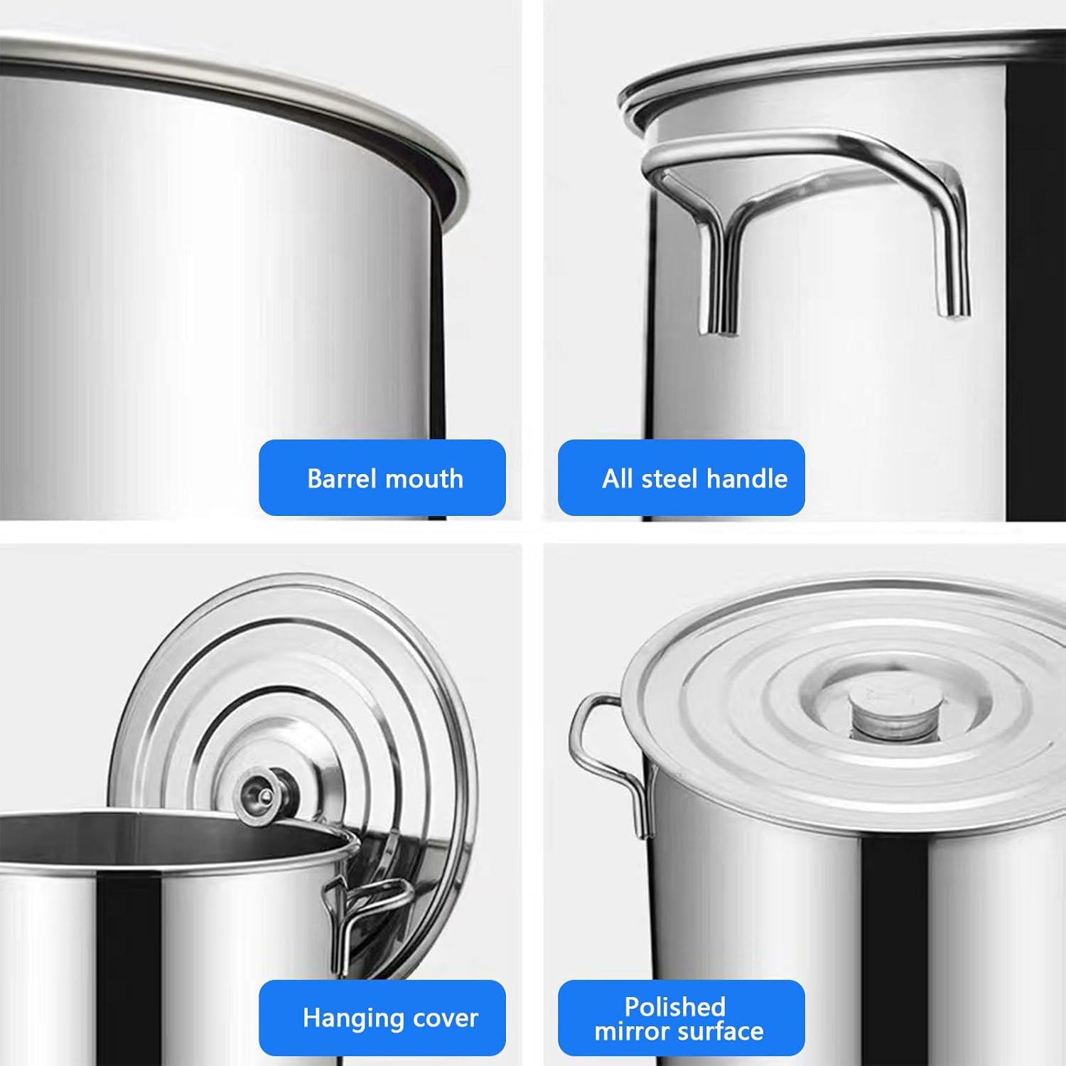 AIZYR 6L Stainless Steel Stock Pot with Lid 1