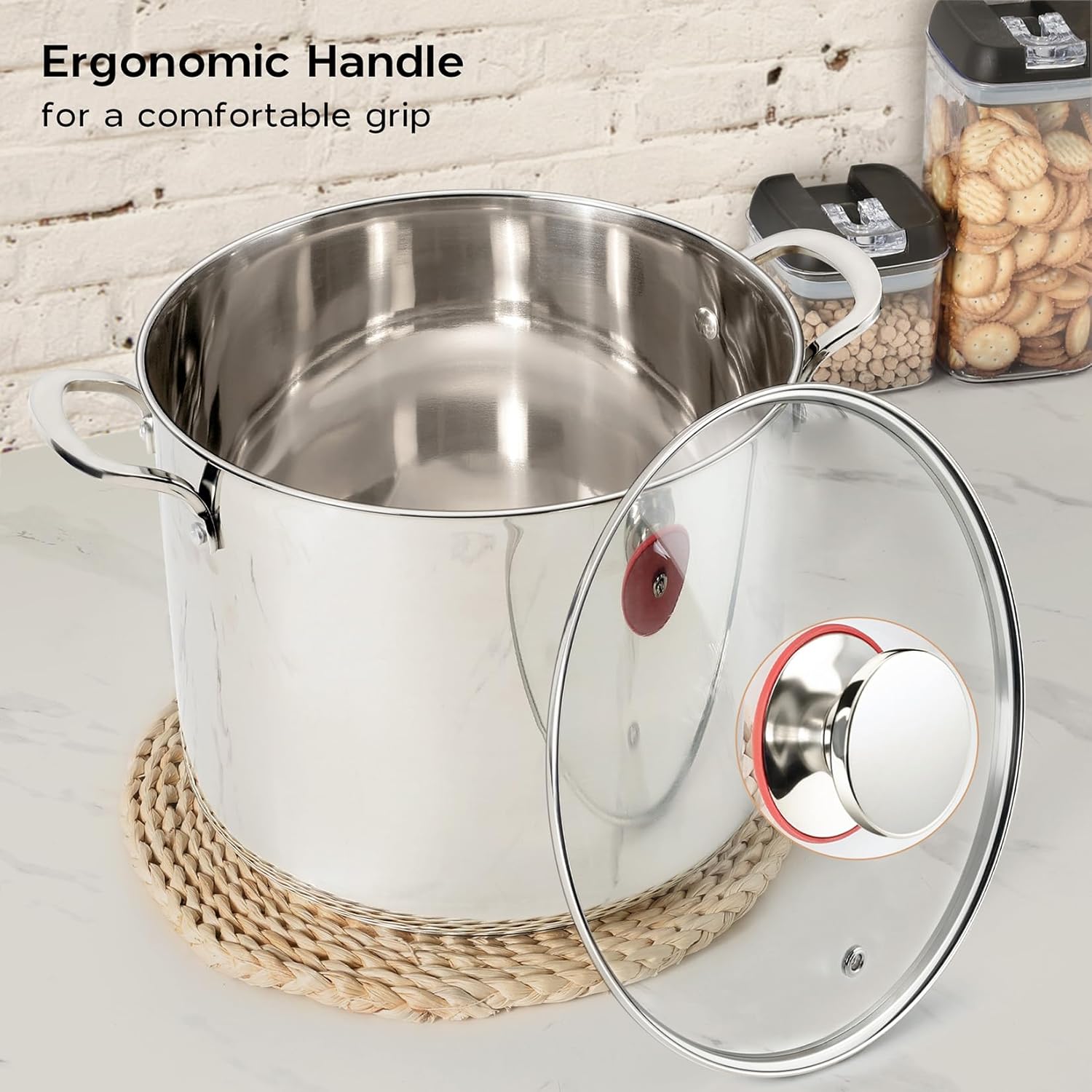 12 Quart Stainless Steel Stock Pot with Lid