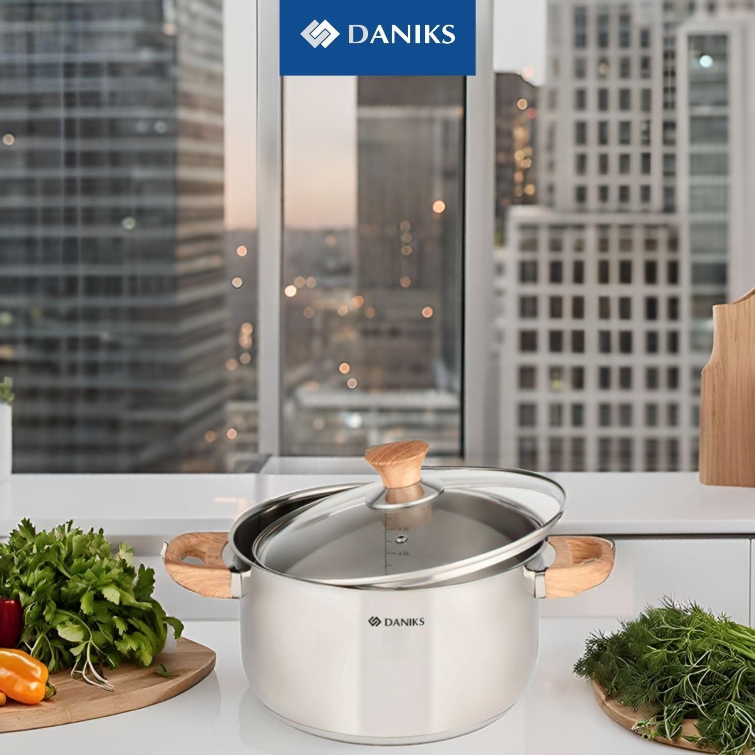 Daniks Oslo Stainless Steel Stockpot 6 Quart
