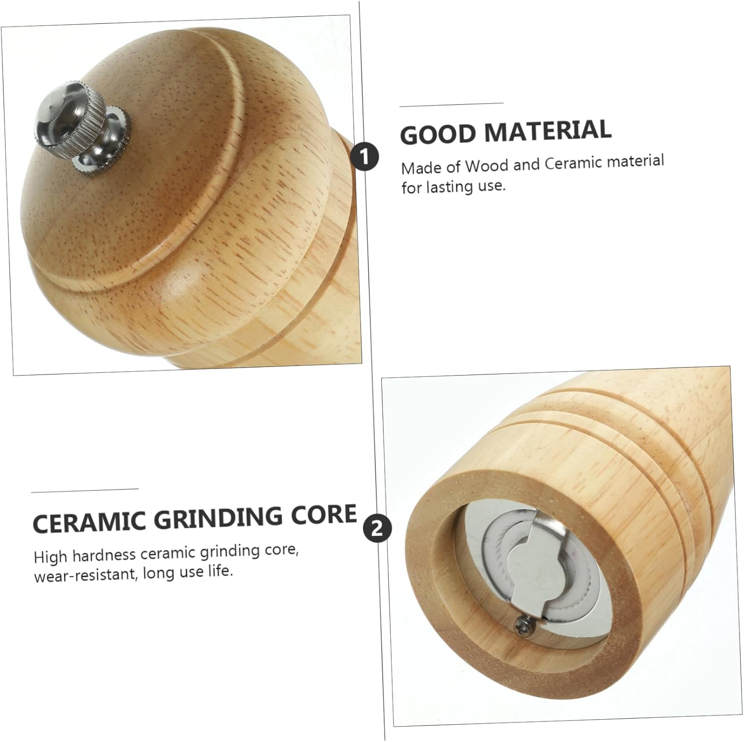 GRADENEVE Pepper Mill and Salt Shaker Set