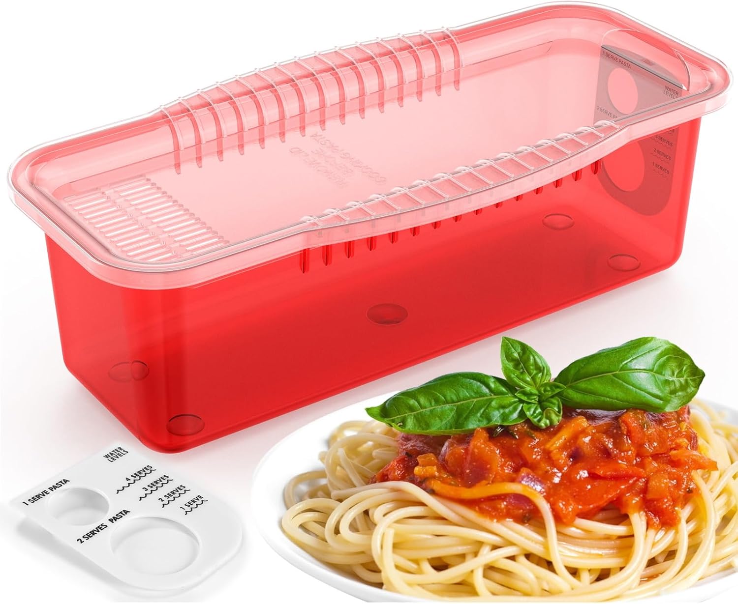Potahouse Microwave Pasta Cooker with Strainer Lid