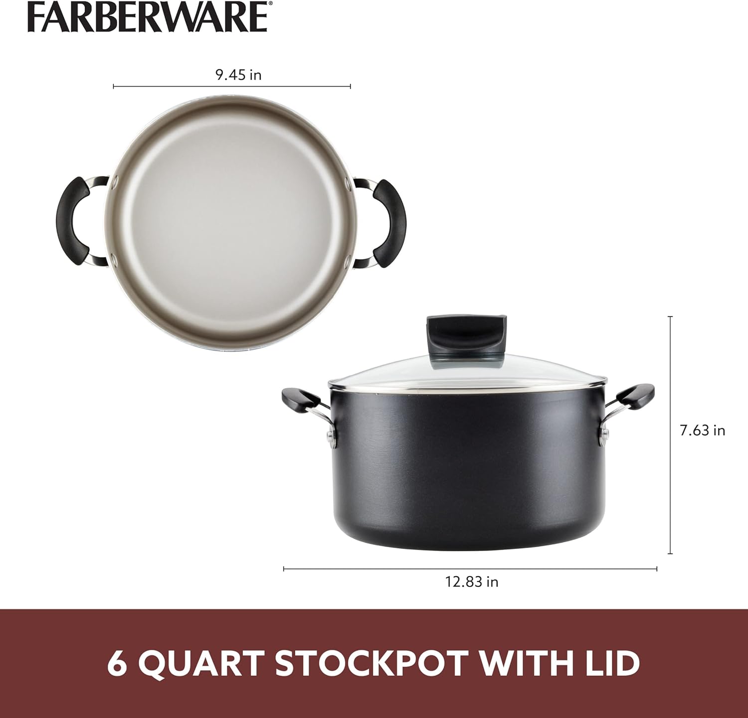 Farberware Smart Control Stockpot Saute Pan 6 Quart Black