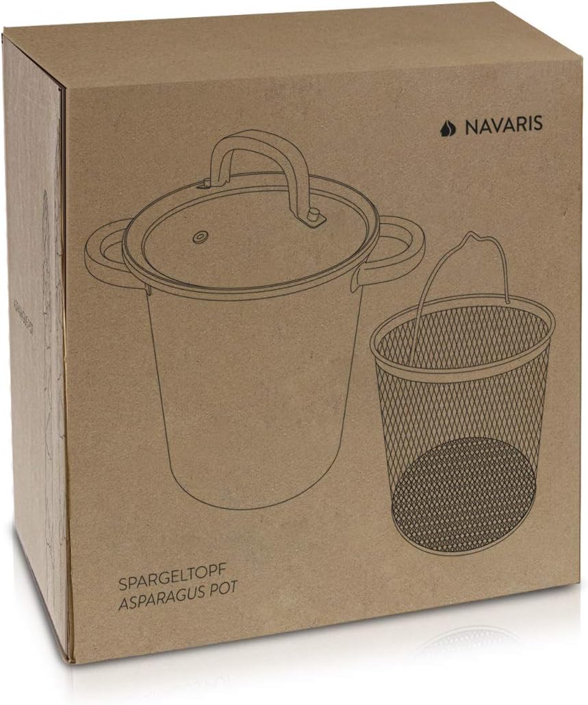 Navaris Asparagus Steamer Spaghetti Pot - 41 Qt