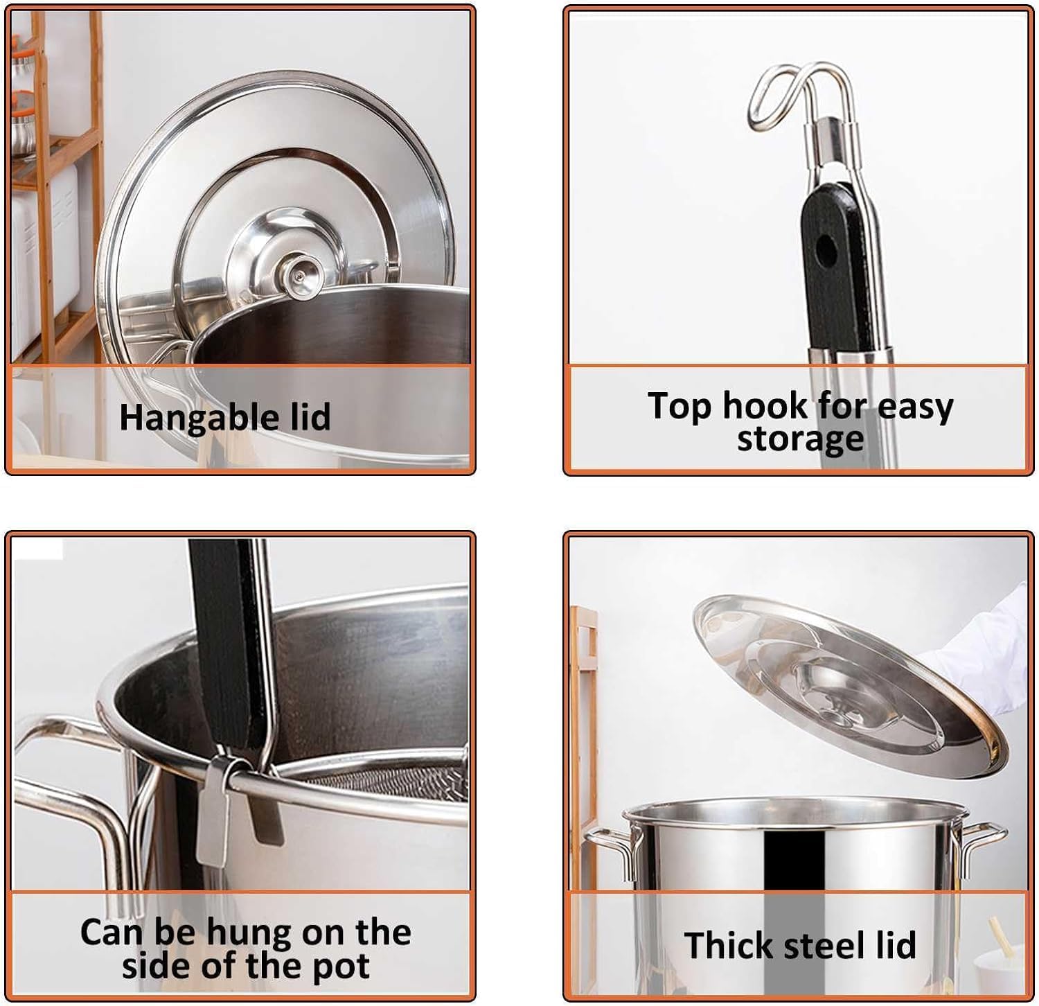 AttreX Pasta Cooker Set with 4 Strainer Baskets