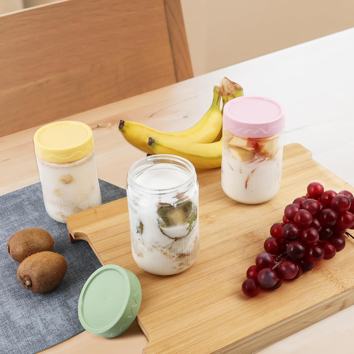 6-Pack 16 oz Glass Jars with Airtight Lids 1