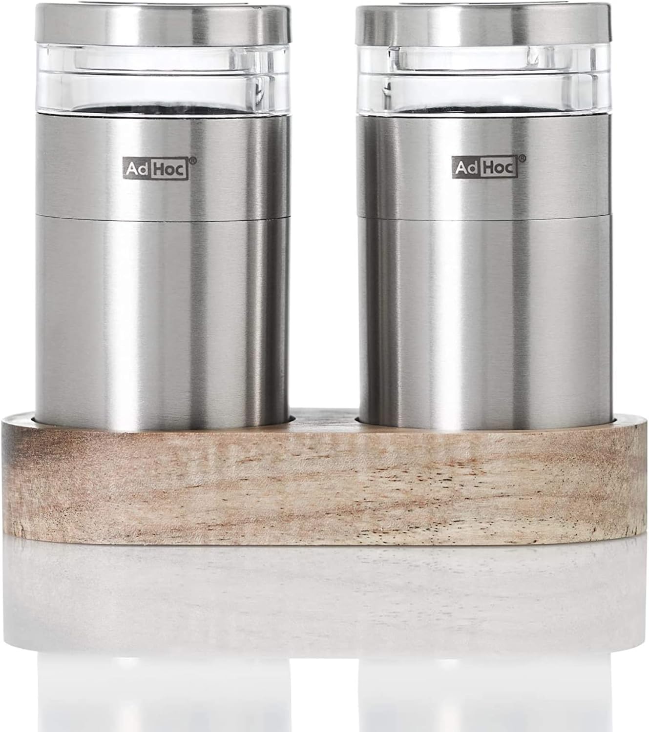 AdHoc Salt Pepper Mill Gift Set - Fine to Coarse Grind