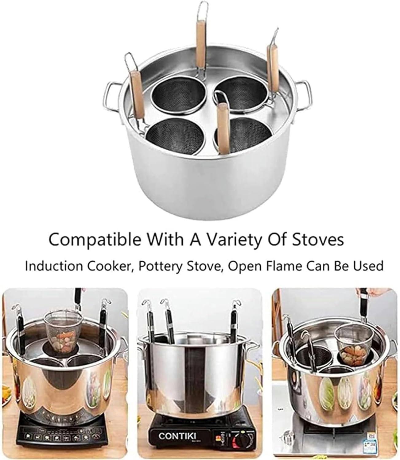 Stainless Steel Multipots with Steamer Set