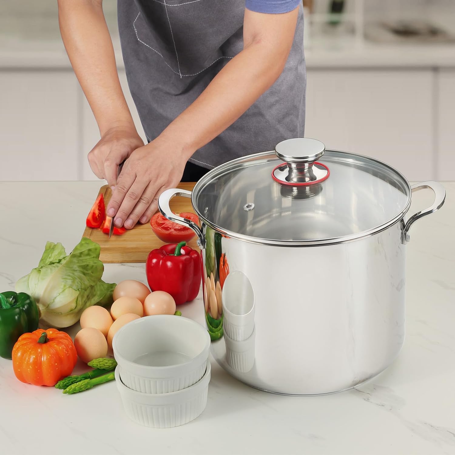 12 Quart Stainless Steel Stock Pot with Lid