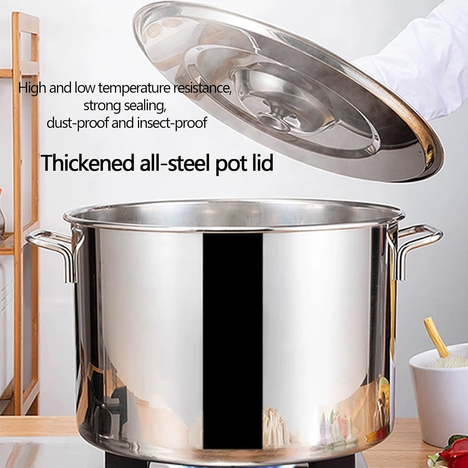 Xgxoz 9-Piece Pasta Cooker Set with 6 Holes and Stainless Steel Lid