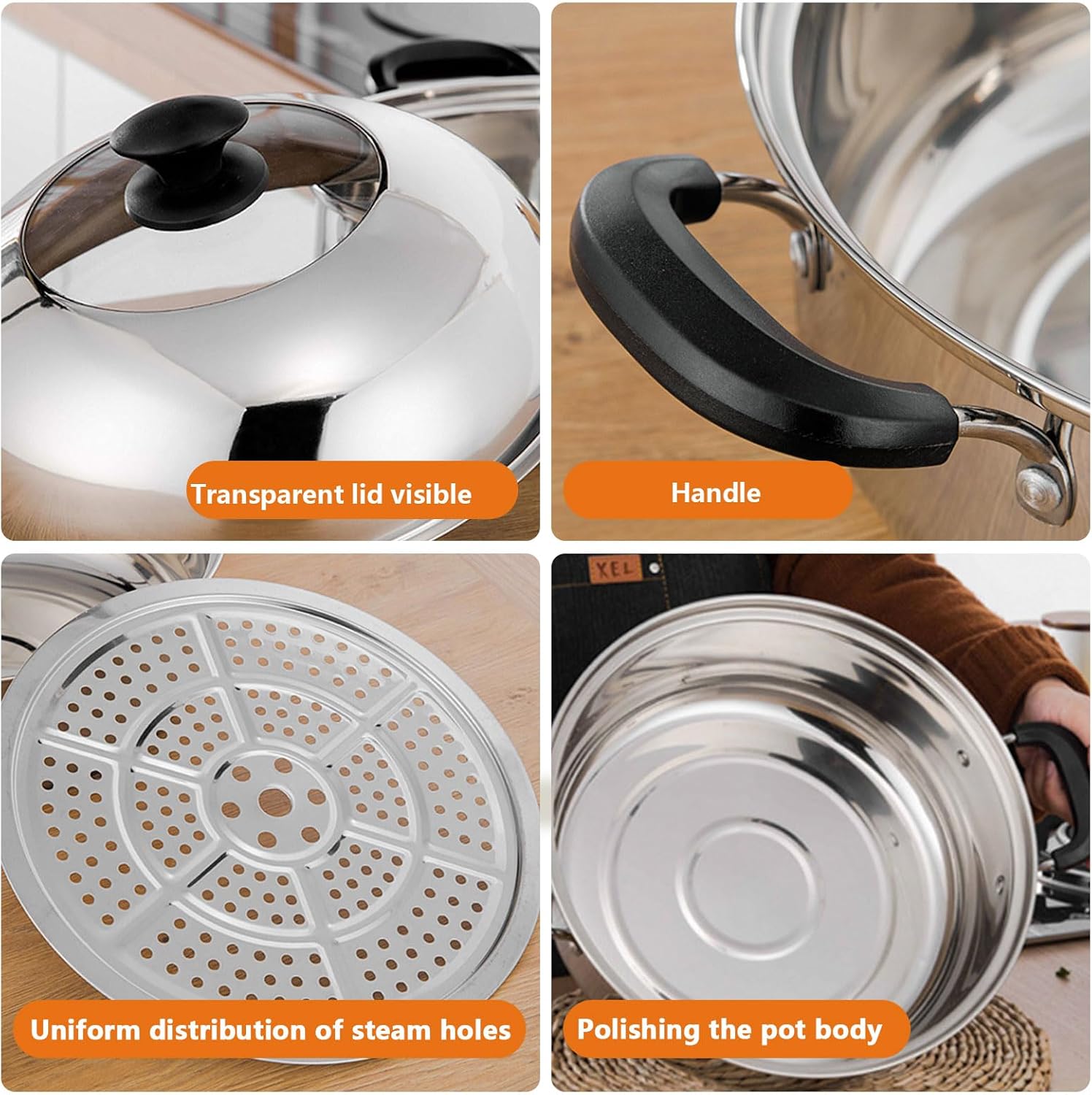 AIZYR 2 Tier Steamer Pot 28cm