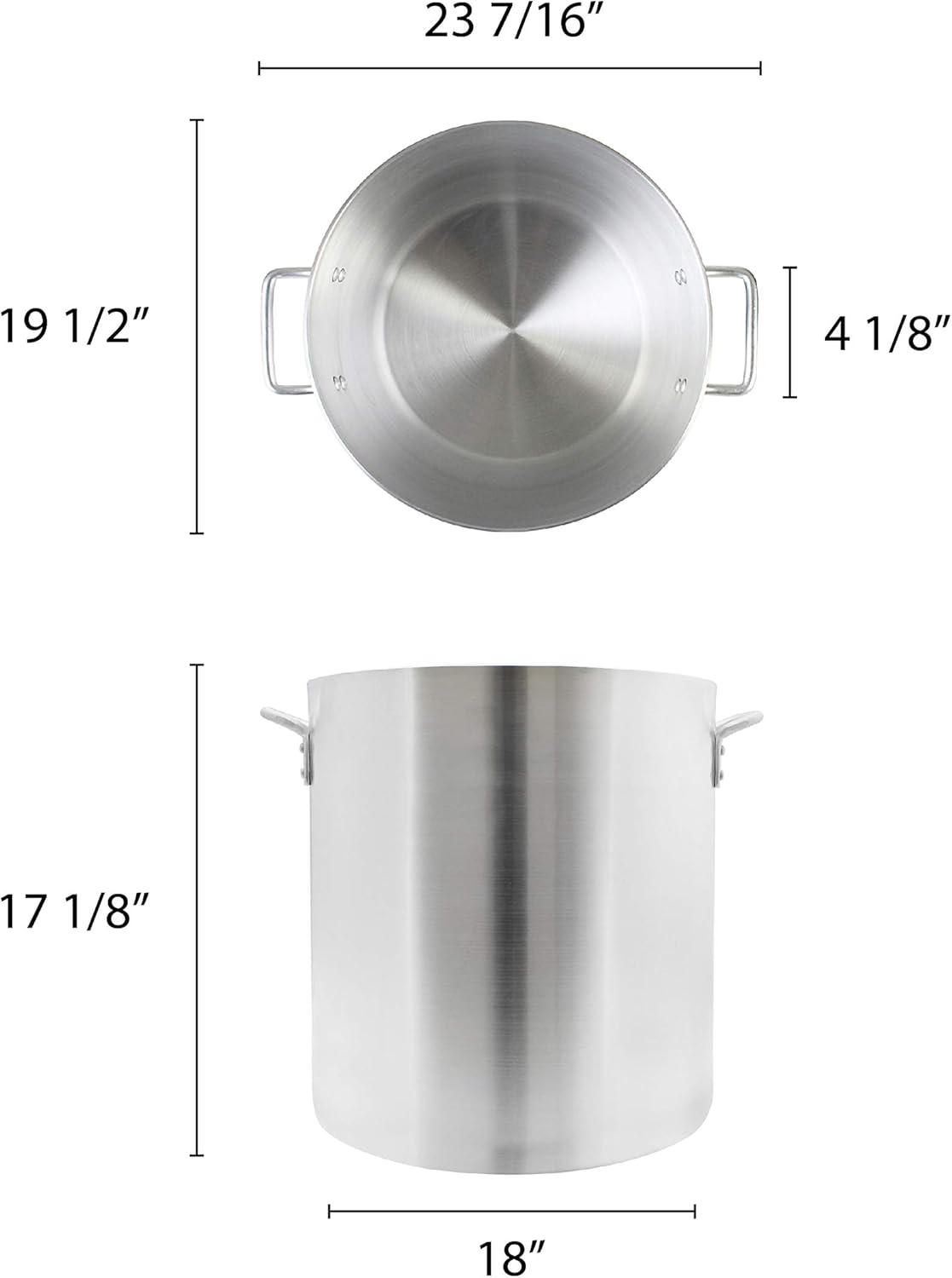 80 Quart Commercial Grade Aluminum Stock Pot
