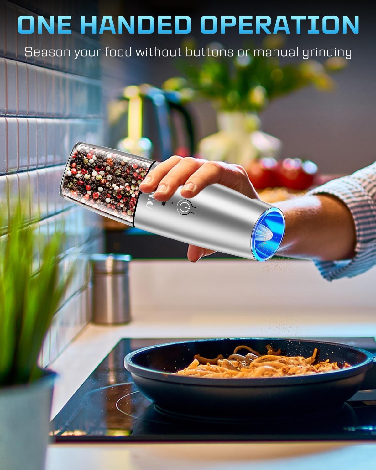 XinXu USB Rechargeable Salt Pepper Grinder Set