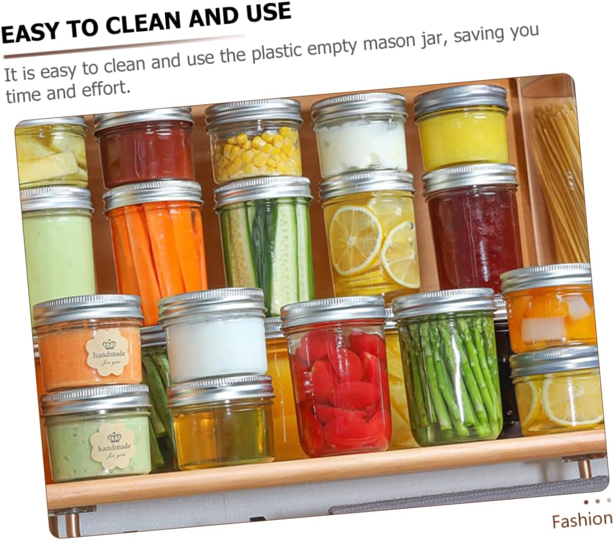 8pcs Transparent Jam Jars with Aluminum Lids for Canning and Storage