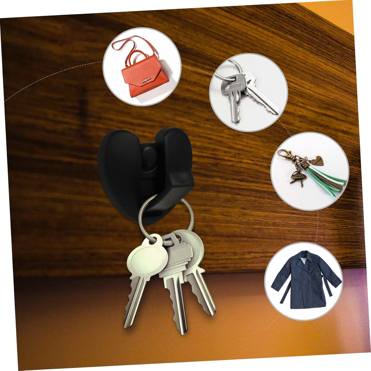 Levemolo Wall Mount Bath Towel Hooks Coat Hooks Aluminum Design Strong Adhesive