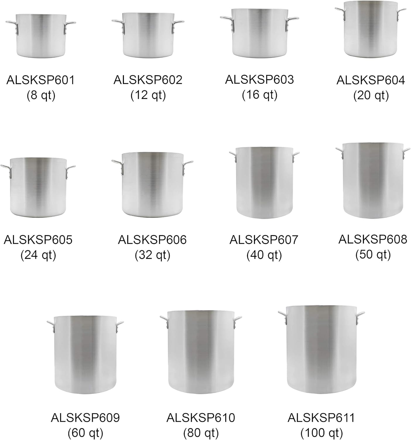 16 Quart Aluminum Stock Pot with Riveted Handles 1