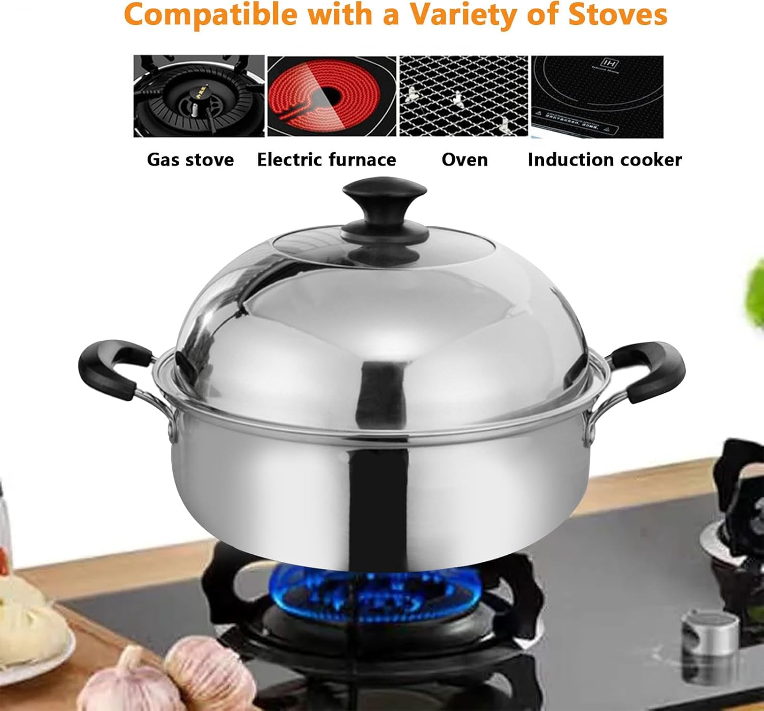 AIZYR 2 Tier Steamer Pot 28cm