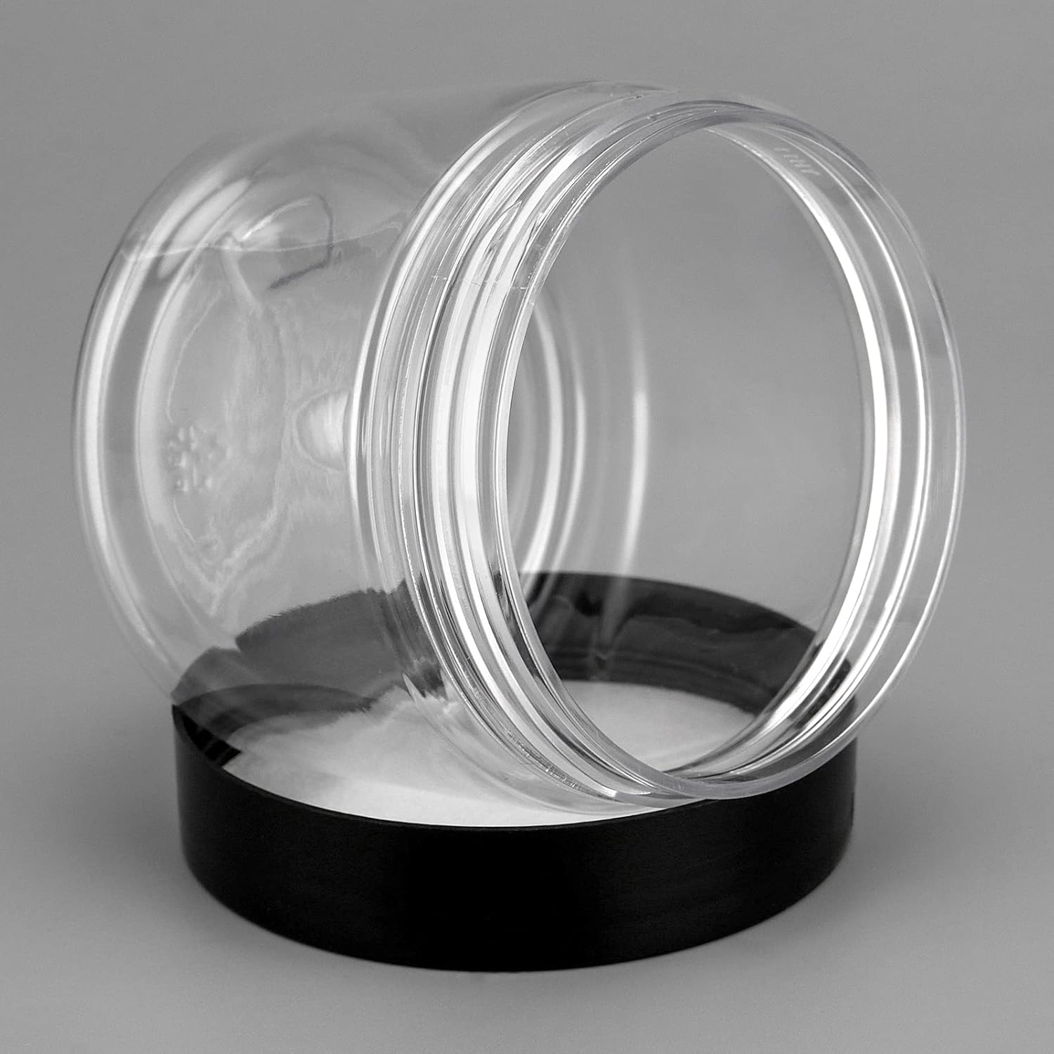 HOIGON 24 Pack Clear Plastic Jars with Lids for Storage