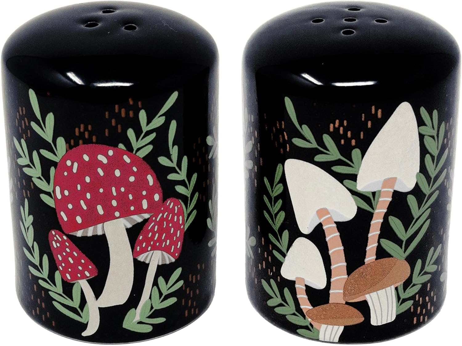 Steel Mill Co Mushroom Salt Pepper Shakers Set