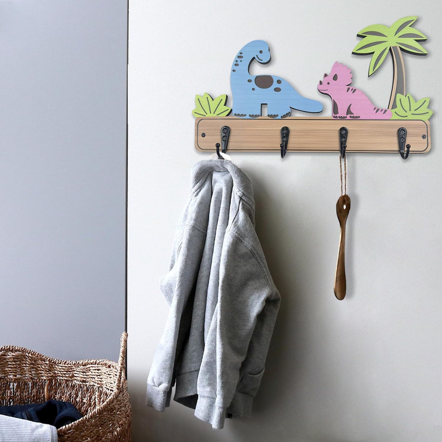 Kids Toddler Animal Coat Rack Wall Mount 137 Inch