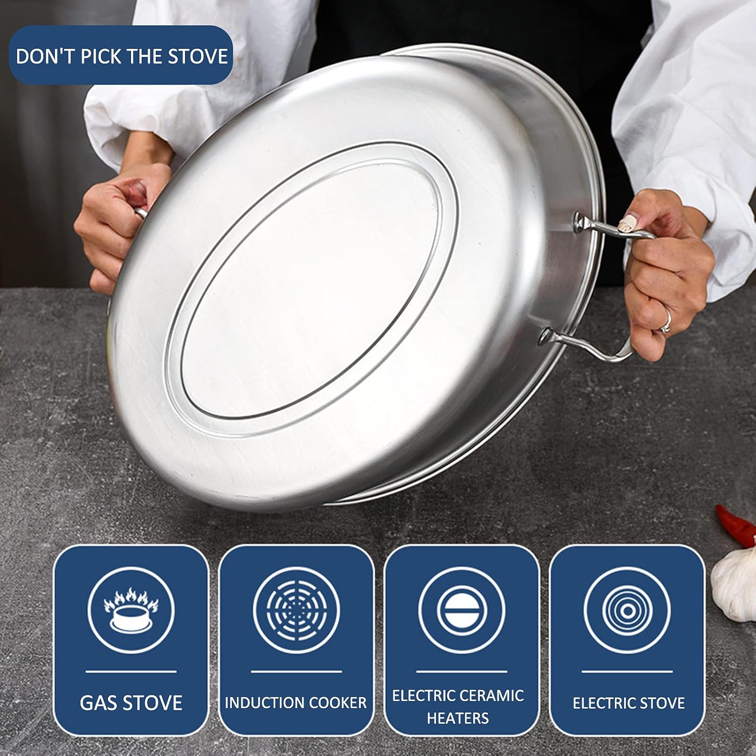 Stainless Steel Oval Fish Steamer with Ceramic Plate and Rack
