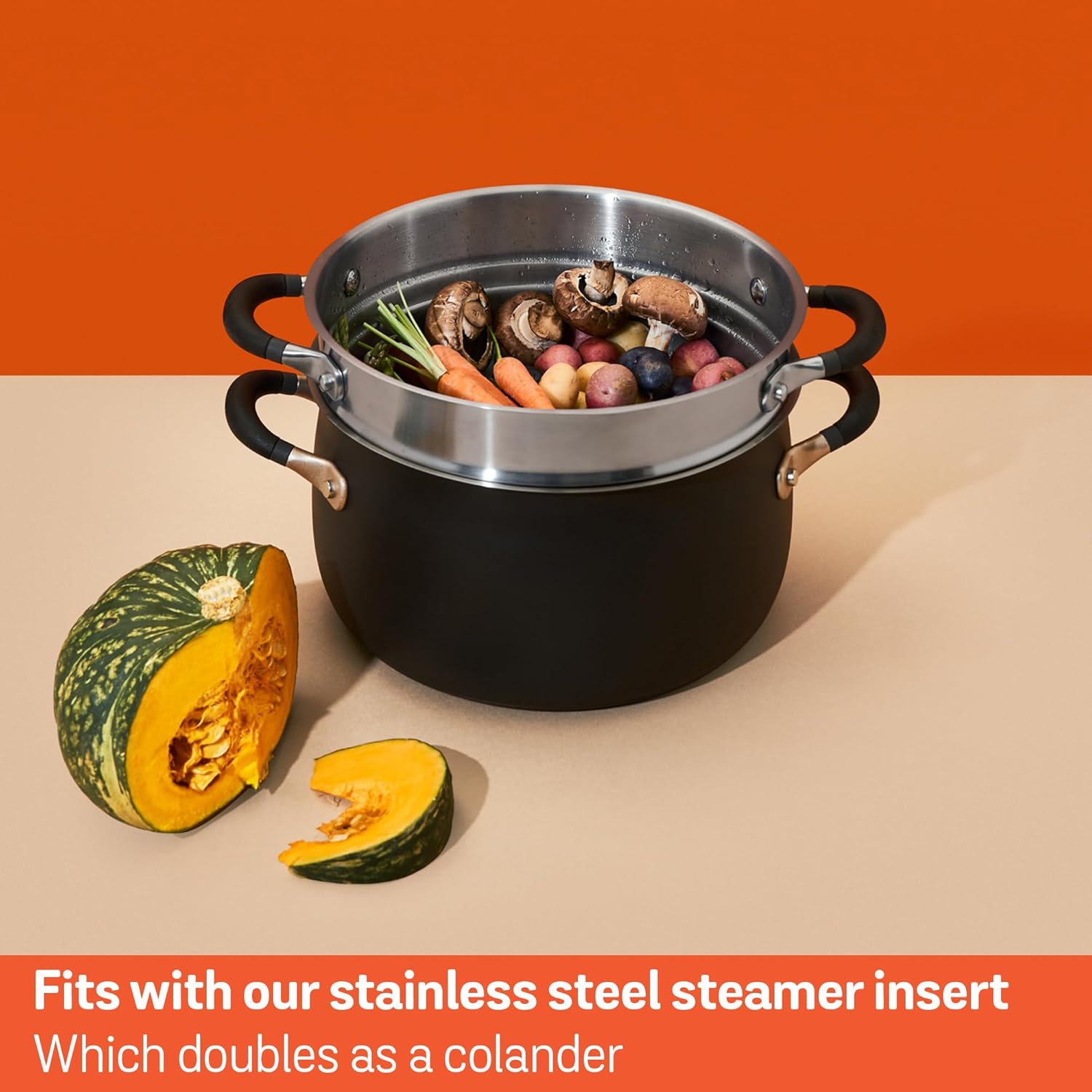 Meyer Matte Black Stockpot 65 Qt Induction Safe