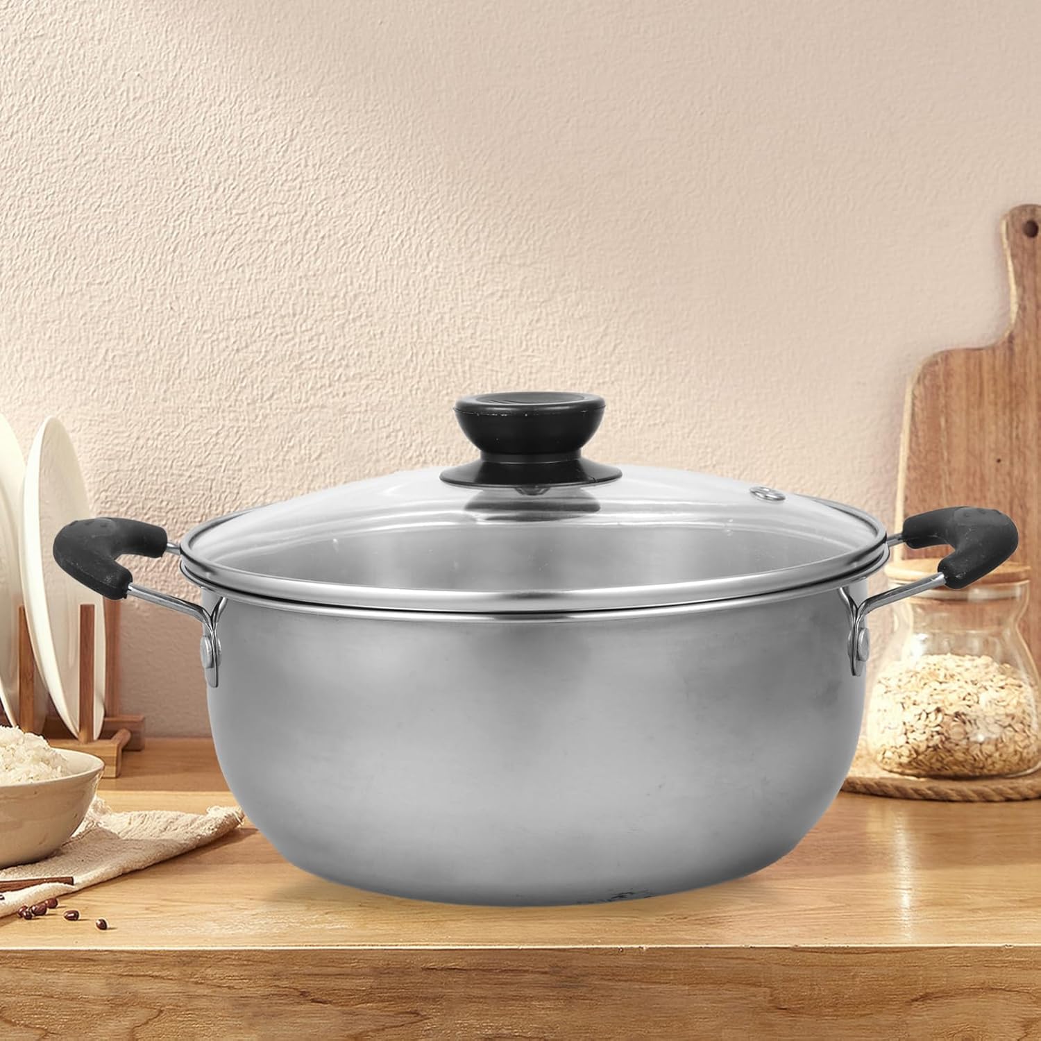 Zerodeko Stainless Steel Steamer Pot with Lid for Induction
