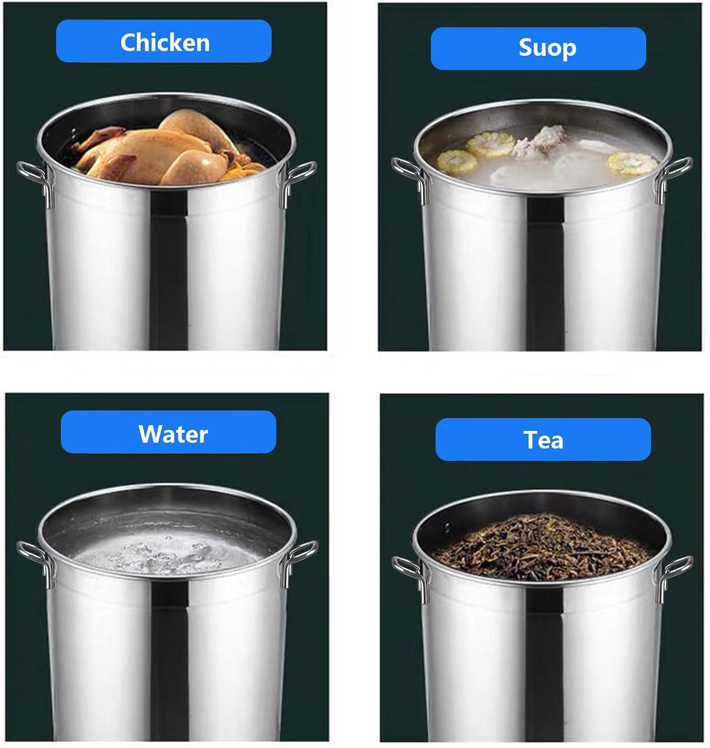 AIZYR 6L Stainless Steel Stock Pot with Lid 1