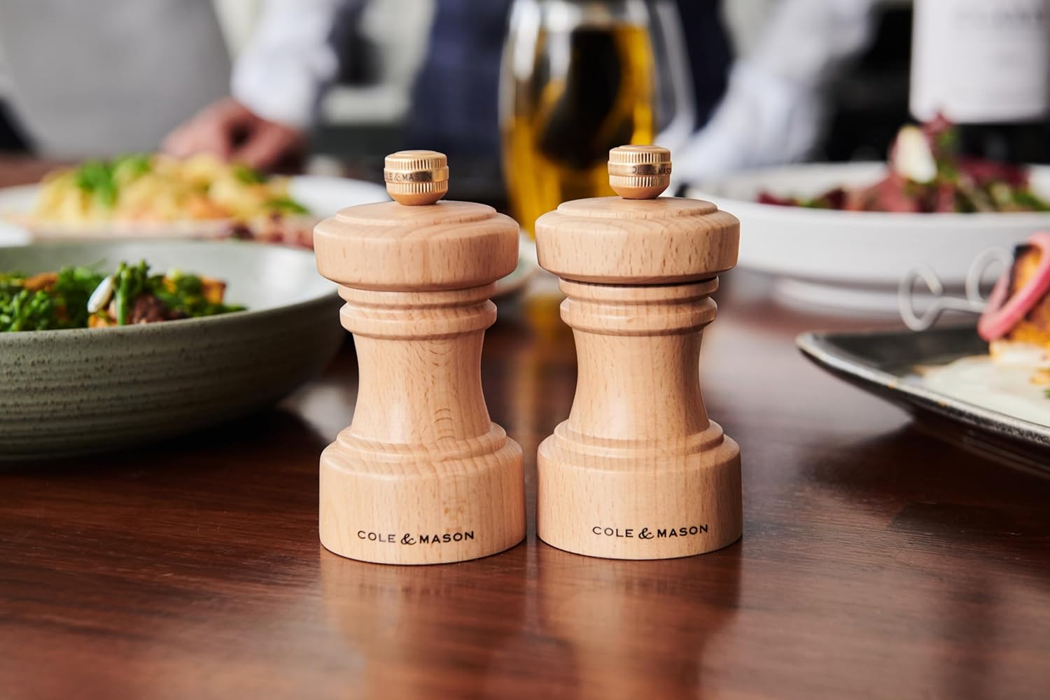 Cole Mason Hoxton Mill Table Pepper Grinder 4 Natural Beech