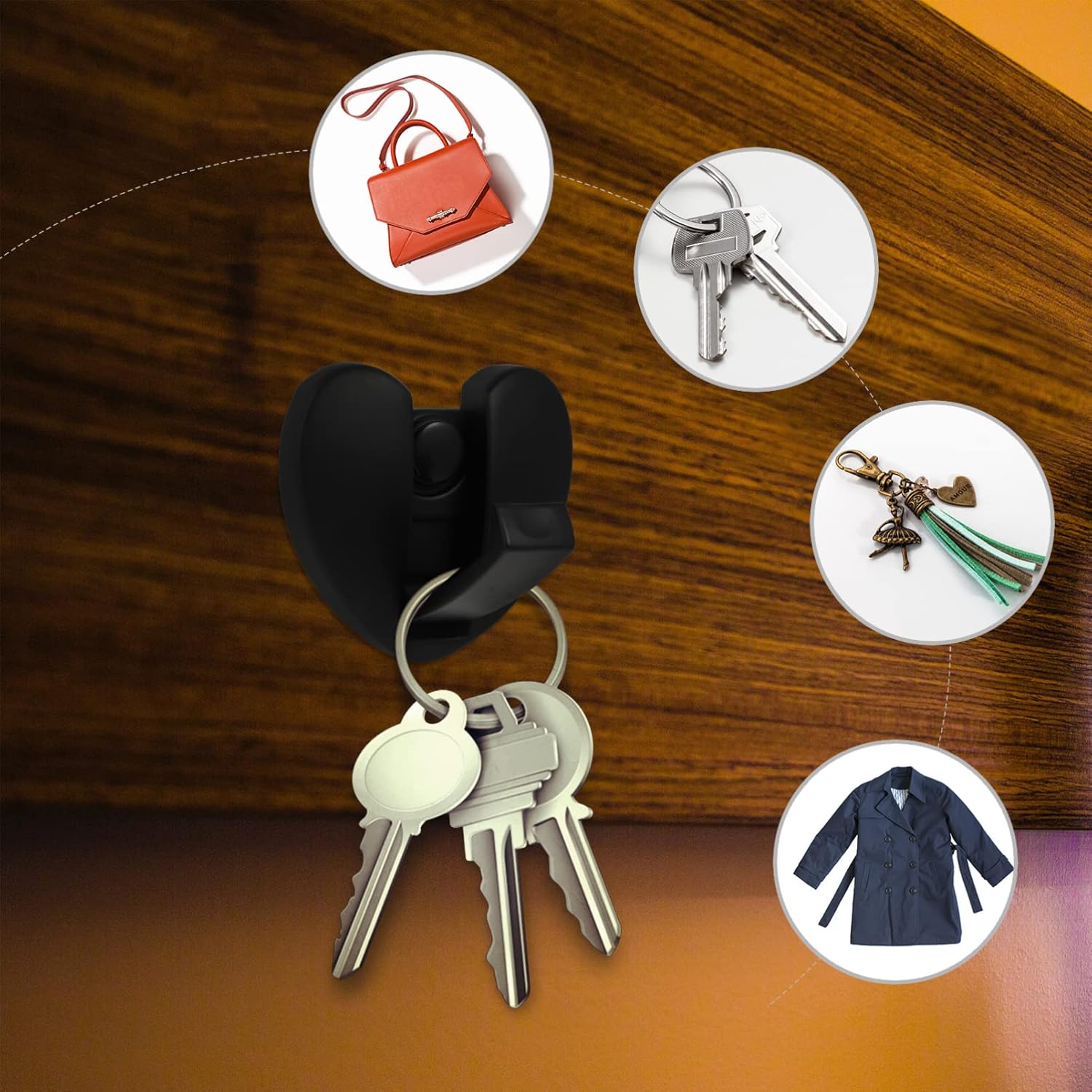 Foldable Heart Shaped Wall Mount Coat Hook