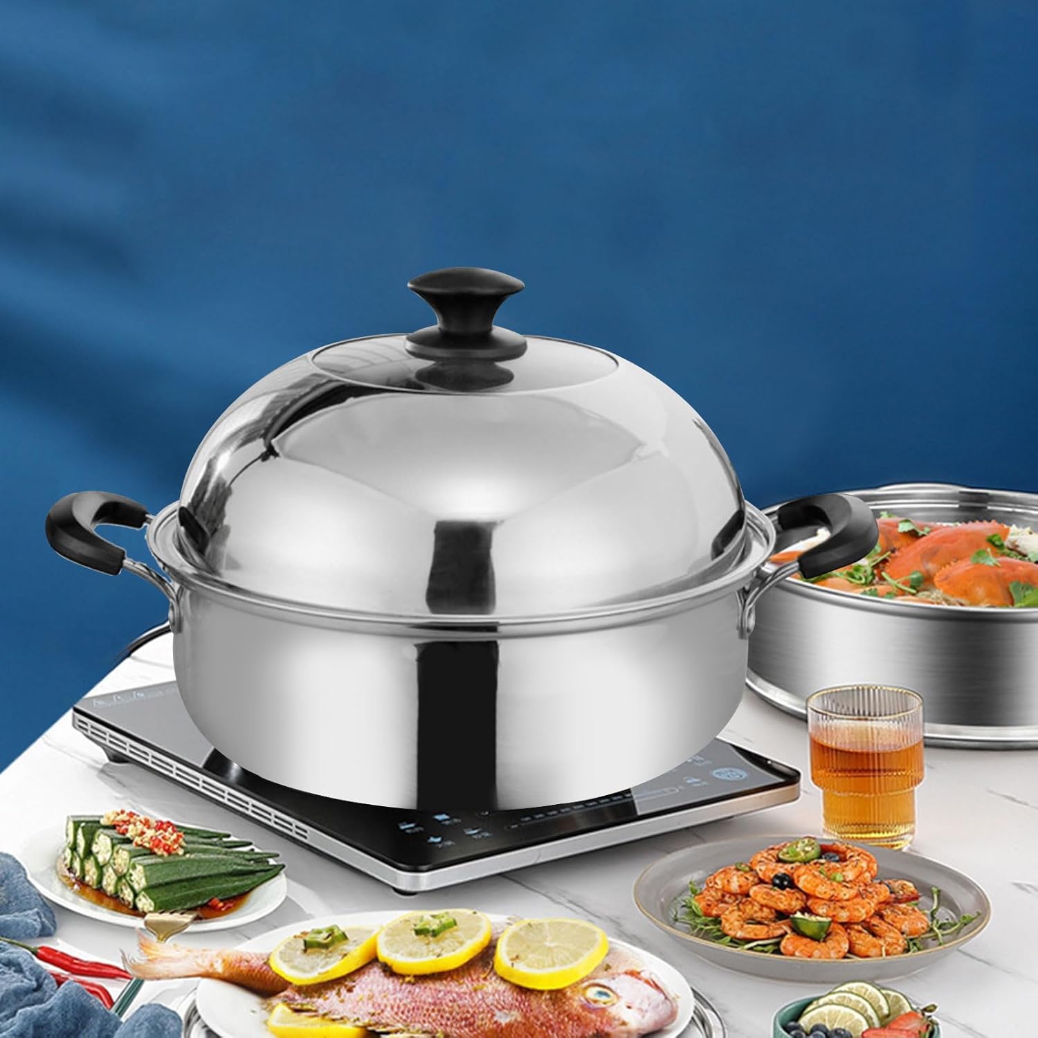 AIZYR 2 Tier Steamer Pot 28cm