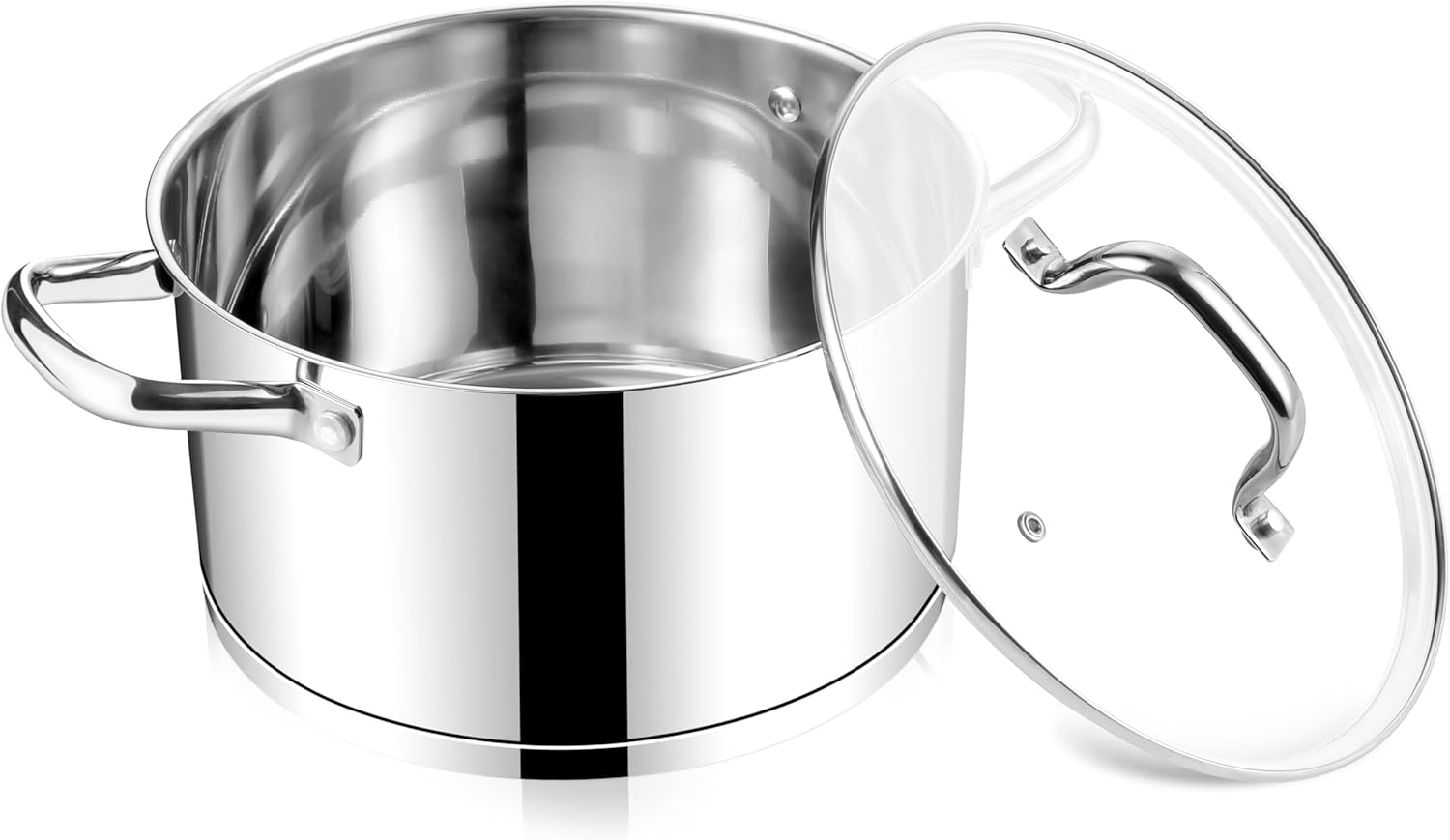 E-far 6 Quart Stainless Steel Stock Pot with Lid