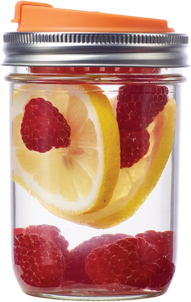 Jarware Fruit Infusion Lid for Wide Mouth Mason Jars Orange