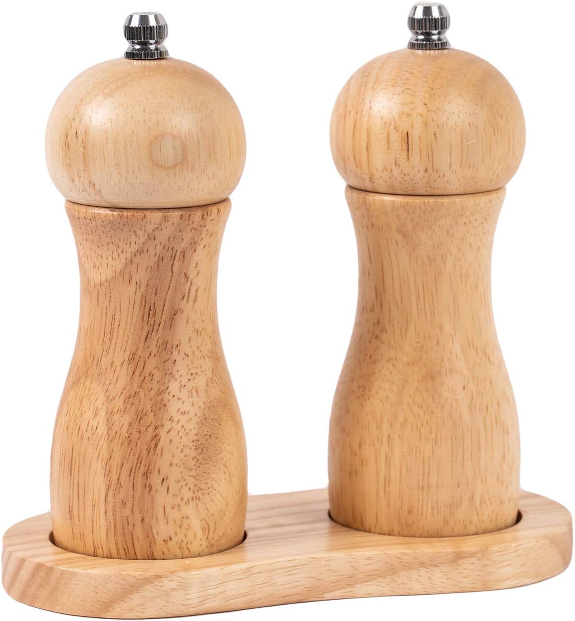 Salt and Pepper Mill Tray - Rubber Wood 5 cm Inner Diameter