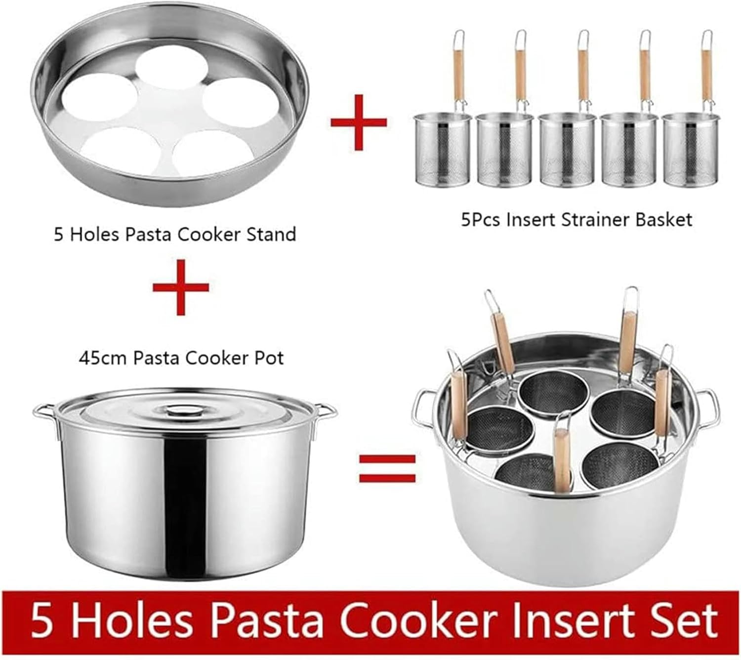 Stainless Steel Multipots with Steamer Set