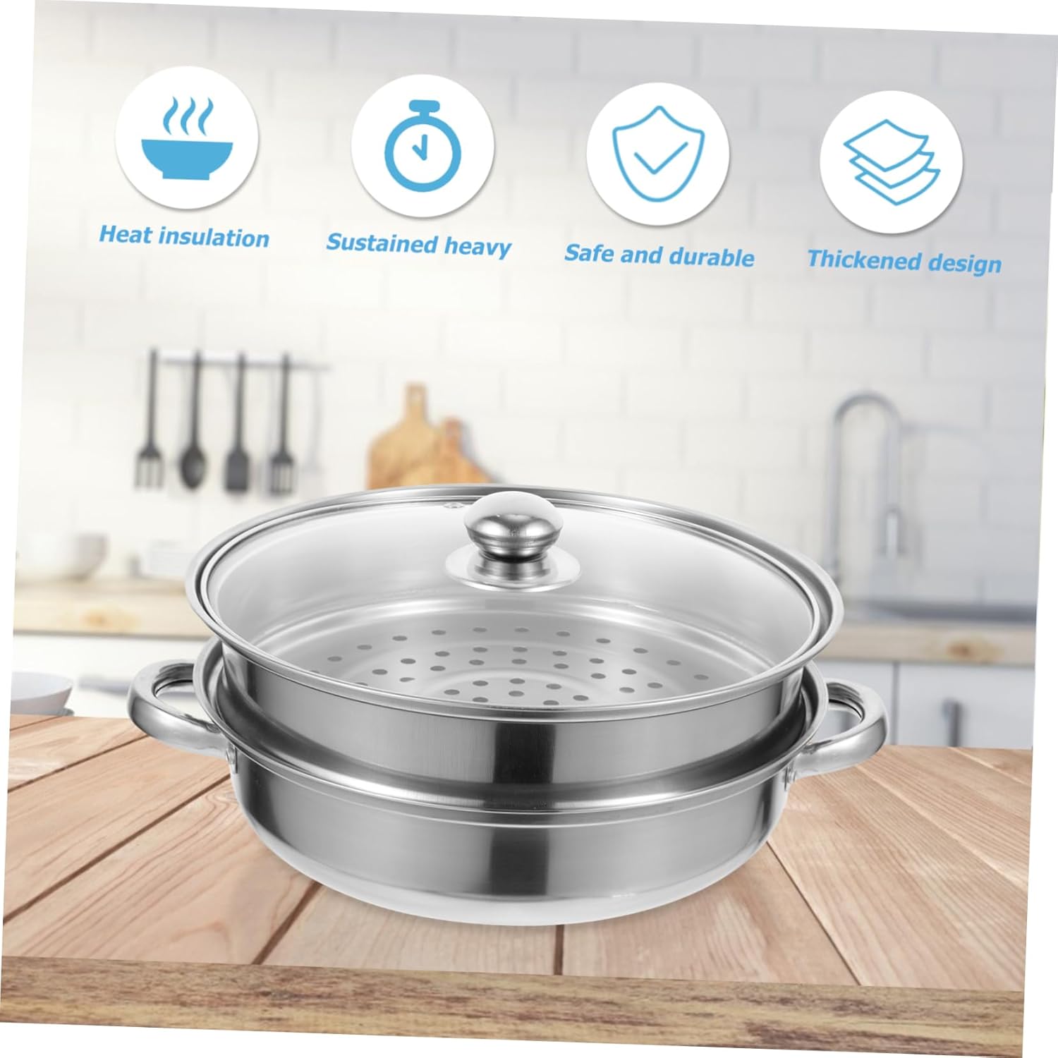 HOLIDYOYO 2 Tier Steamer Pot with Double Layer