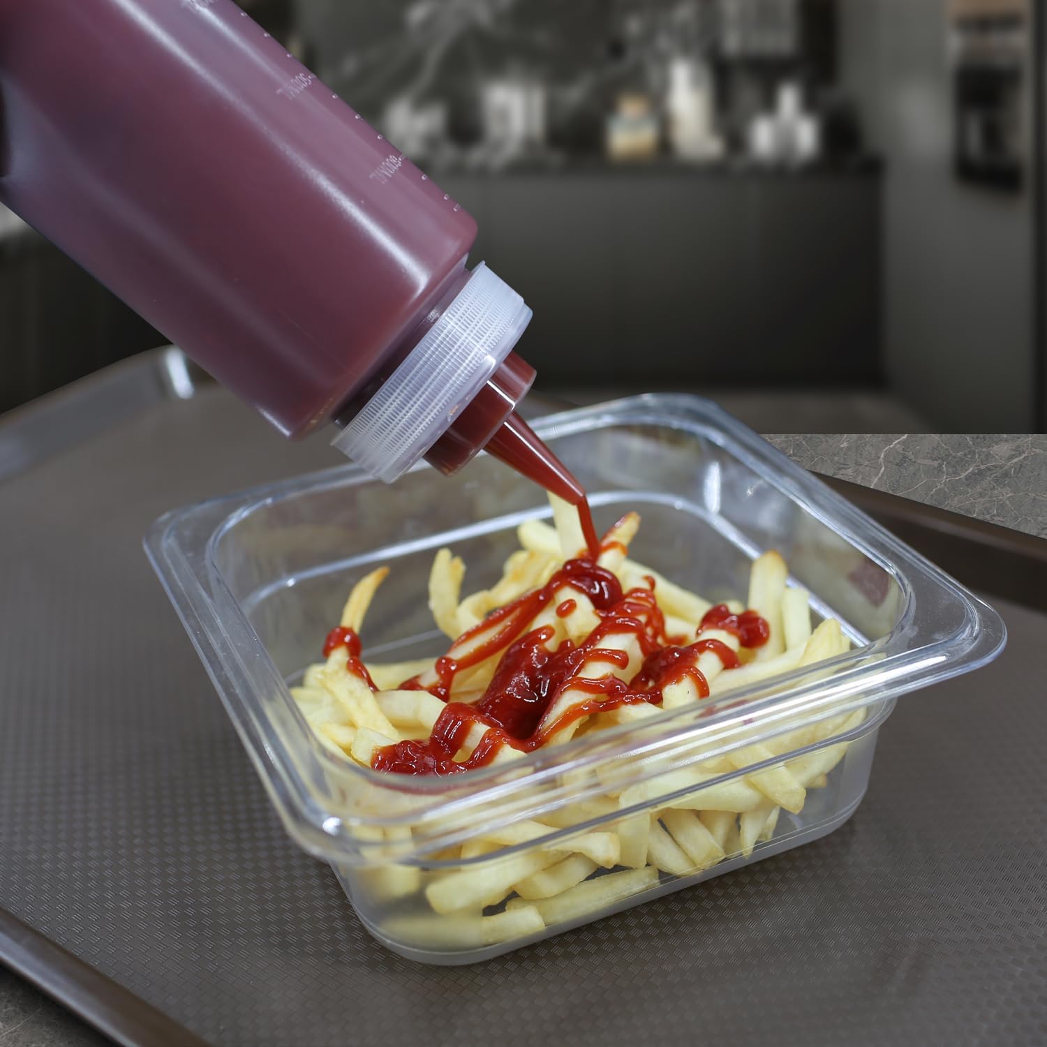 Set of 6 12oz Condiment Squeeze Bottles with Tip Cap