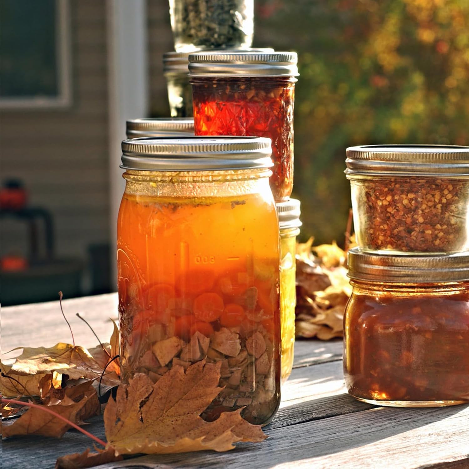 STARSIDE 32 oz Glass Jars with Airtight Lids 4 Pack